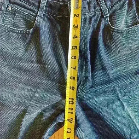 Vintage Gitano High Rise Mom Tapered Leg Jeans Black Sz 12 Short 100%‎ Cotton - Picture 14 of 14